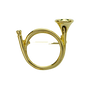 Exselle Hunting Horn Stock Pin - Gold Plated