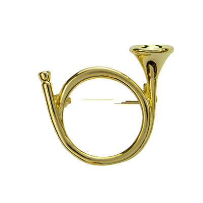 Exselle Hunting Horn Stock Pin - Gold Plated