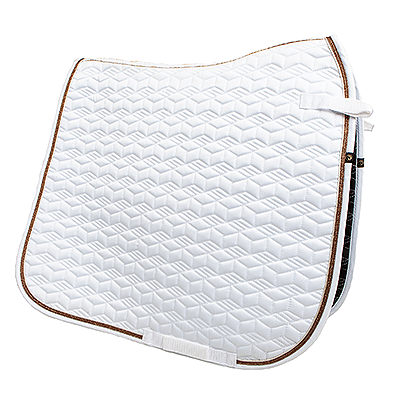 Tango Geometric Dressage Pad - White