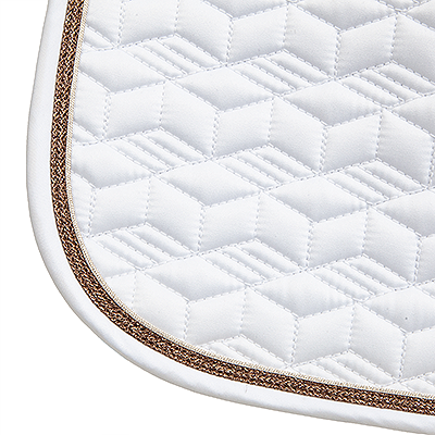 Tango Geometric Dressage Pad - White