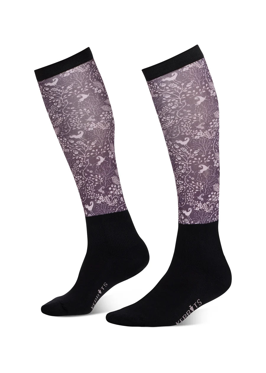 Dual Zone Equestrian Boot Socks - Print