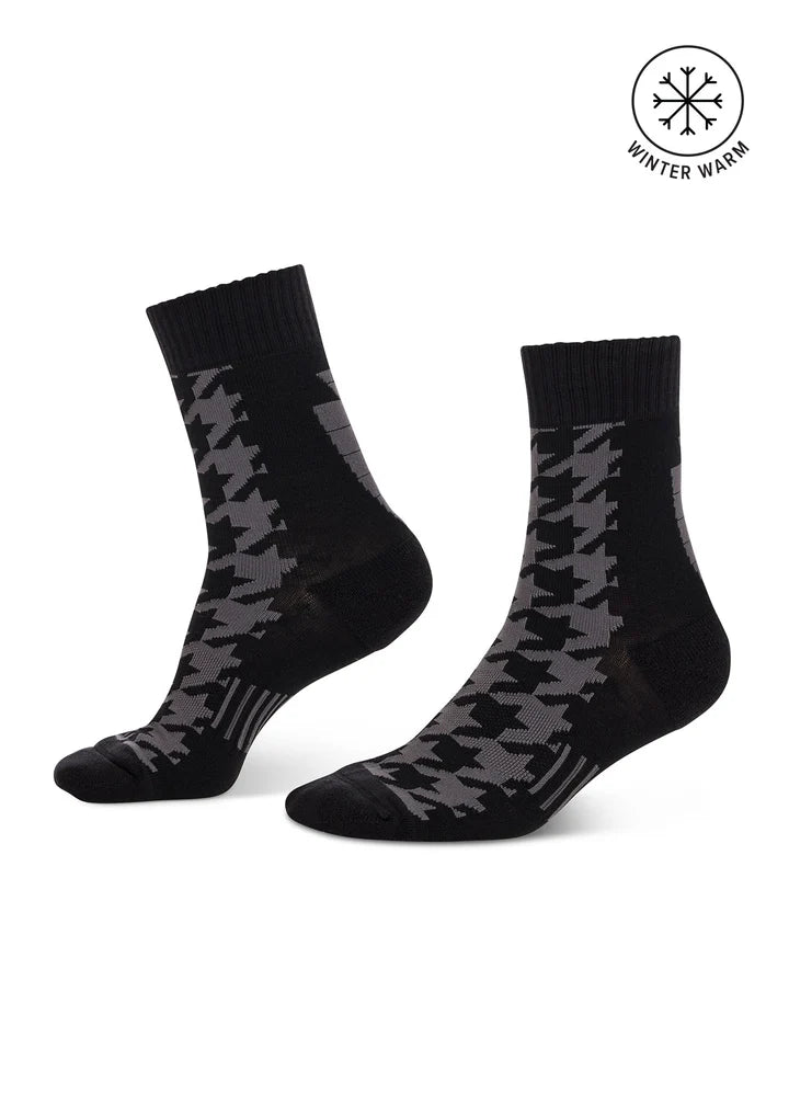 Houndstooth Wool Paddock Boot Socks