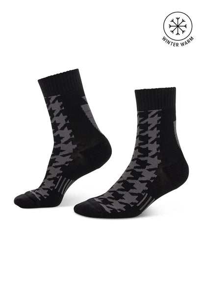 Houndstooth Wool Paddock Boot Socks