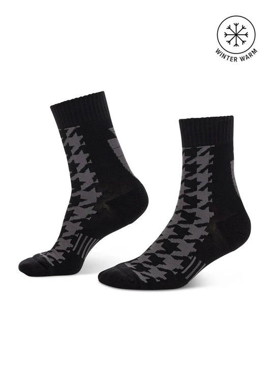 Houndstooth Wool Paddock Boot Socks