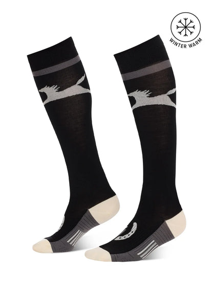 Kids Flying Horse Wool Knee-Hi Riding Socks