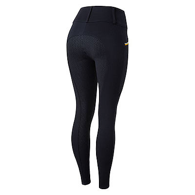 Horze Lucinda Women's High Waist Tights Silicone Full Seat - Dark Navy