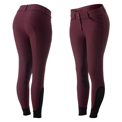 Equinavia Maud Womens Knee Patch Breeches - Wine Red