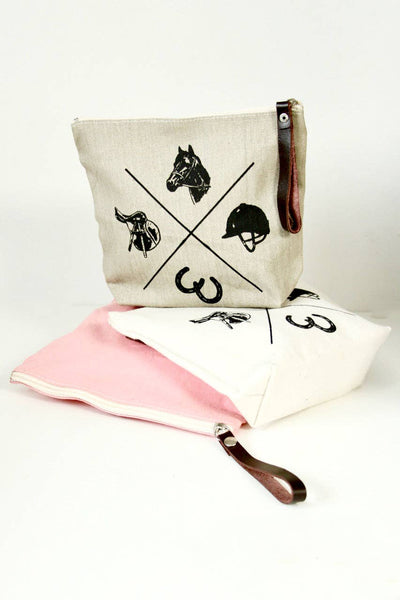 Vintage Rider Makeup Bag