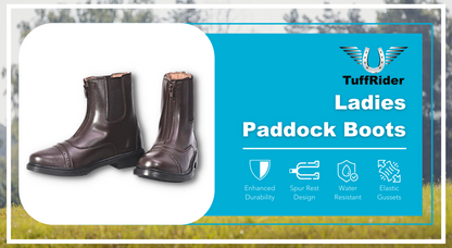 TuffRider Women Synthetic Leather Front Zipper Paddock Boots