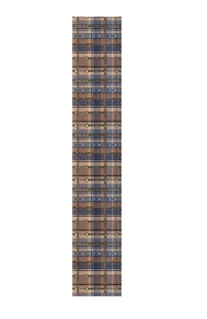Brown and Blue Elegant Equestrian Table Runner, Dining Decor