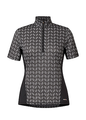 Kerrits Always Cool Ice Fil® Short Sleeve Shirt – Print -Black Iron Bouquet/Black