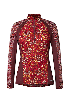 Kerrits Always Cool Ice Fil® Long Sleeve Shirt – Print - Ruby