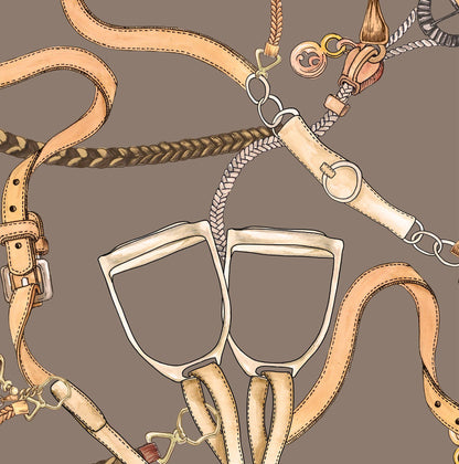 Long Sleeve Taupe Belts Crewneck