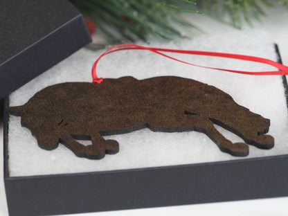 Equestrian Hunter Horse Ornament - Chestnut Jumping Horse