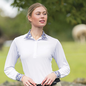 Ovation® Jorden Ladies' Tech Show Shirt -White/Pegasus
