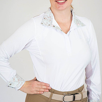 Romfh® Lindsay Show Shirt- Long Sleeve - White/Vintage Floral