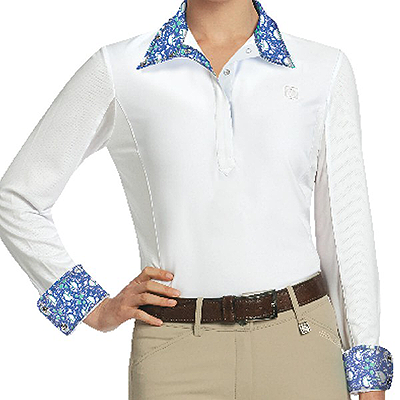 Romfh® Lindsay Show Shirt- Long Sleeve -White/LillyBits Very Peri Mints