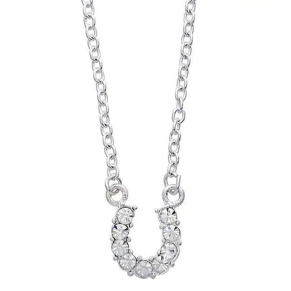 AWST Int'l Aqua Rhinestone Horseshoe Necklace