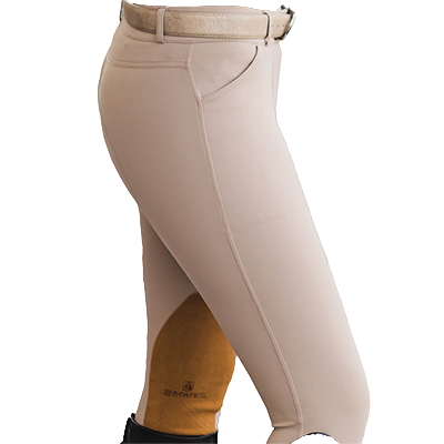 ROMFH® Willow Ladies Euro Knee Patch Breech - Plaza Taupe
