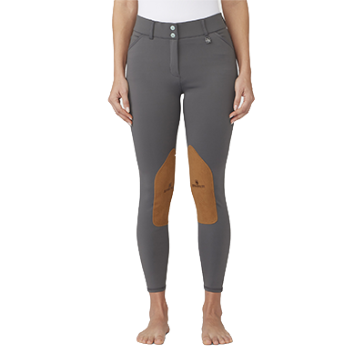 ROMFH® Willow Ladies Euro Knee Patch Breech -Classic Greystoke