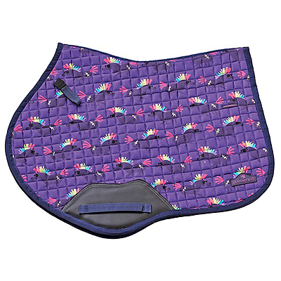 Curvy Saddle Pad - Romfh Matching Collection - Pink Rock Poniies