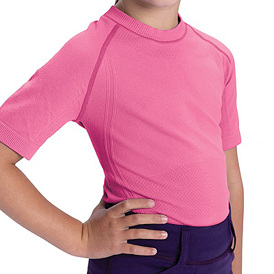 Romfh Child's Seamless Short Sleeve Shirt - Preppy Pink