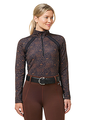 Kerrits Rail Side Quarter Zip Tech Top – Print - Leather Snaffle harmony