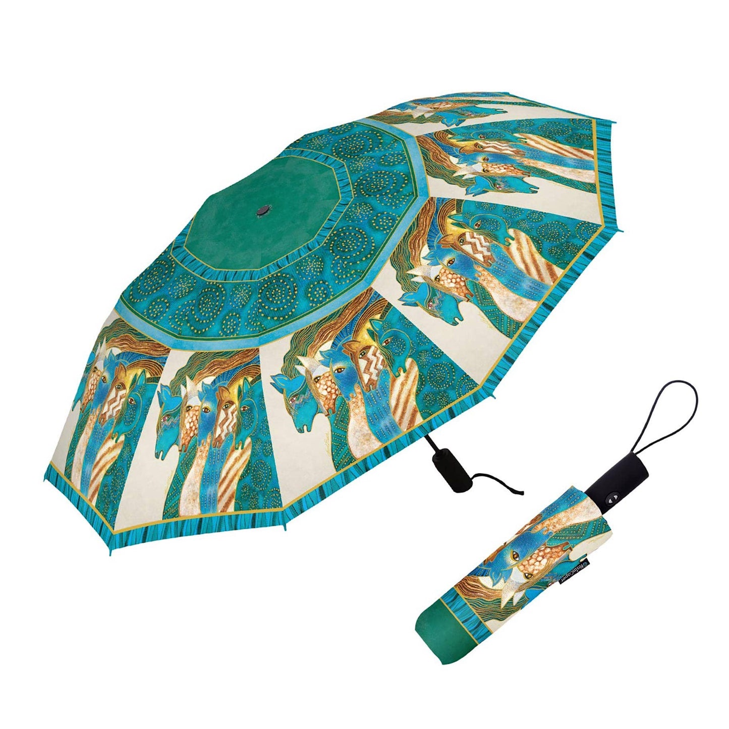 Travel Umbrella - Laurel Burch "Sky Mares"
