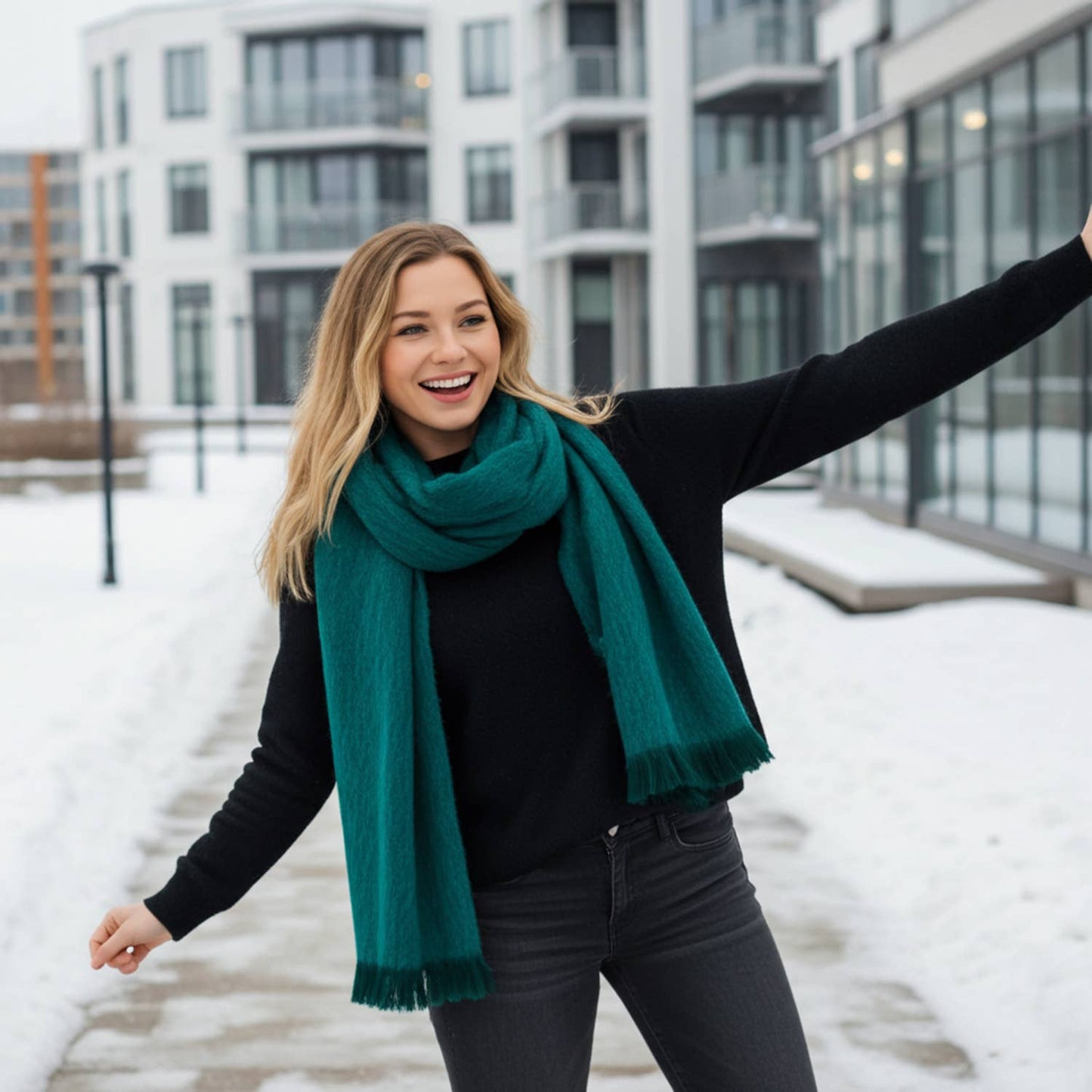 Alpaca Scarf - Emerald