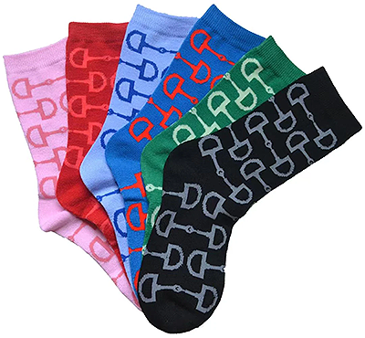 AWST INT'L SNAFFLE BITS CREW SOCKS-ASSORTED COLORS