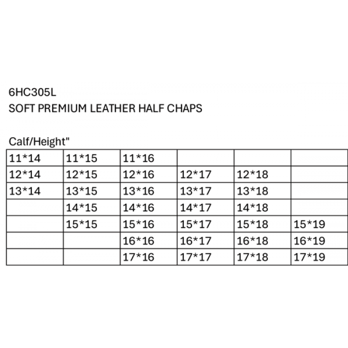 RHC Equestrian Ladies New Premium Deluxe Leather Half Chaps