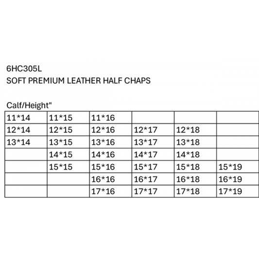 RHC Equestrian Ladies New Premium Deluxe Leather Half Chaps