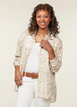 EQL Soft Touch Button Up Shirt – Print - Latte Countryside