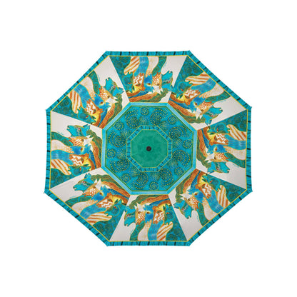 Travel Umbrella - Laurel Burch "Sky Mares"