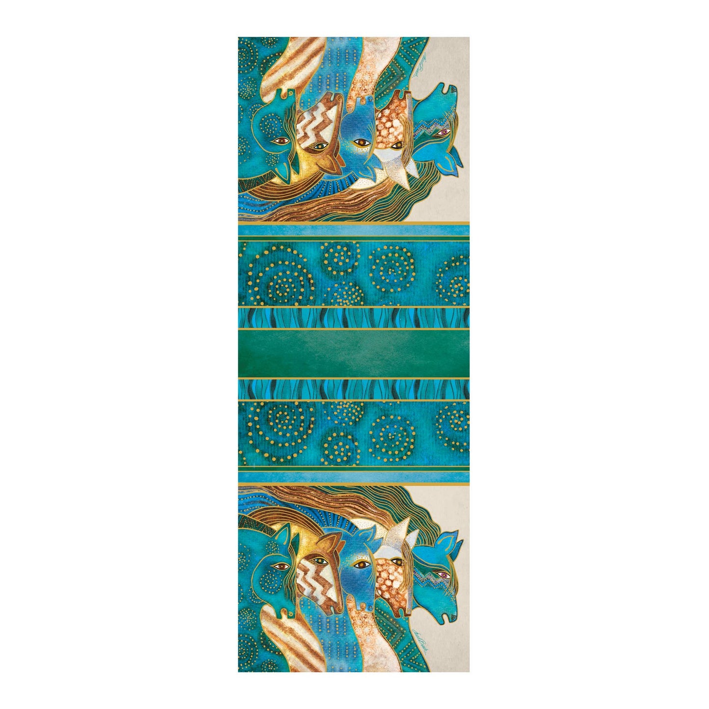 Fine Art Silk Blend Shawl Laurel Burch Sky Mares Horses
