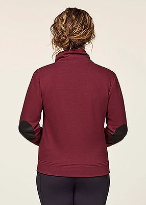 EQL Wrap Front Fleece Jacket - Sangria