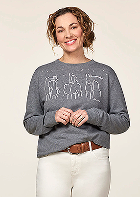 EQL Held Collage Sweatshirt - Heather Grey