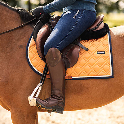 B Vertigo Evolve Saddle Pad with Anti Slip Padding - Leather Brown