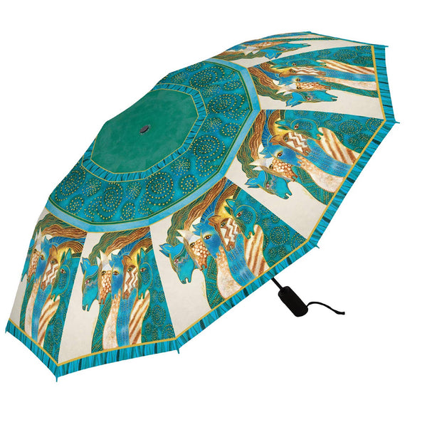 Travel Umbrella - Laurel Burch "Sky Mares"