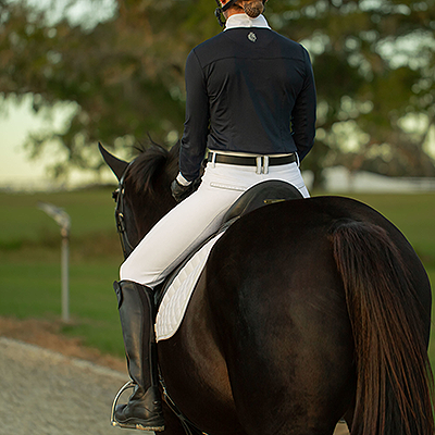 Equinavia Martha Women’s Long Sleeved Show Shirt - Navy/White