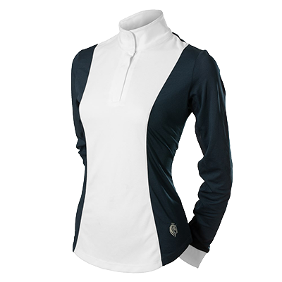Equinavia Martha Women’s Long Sleeved Show Shirt - Navy/White