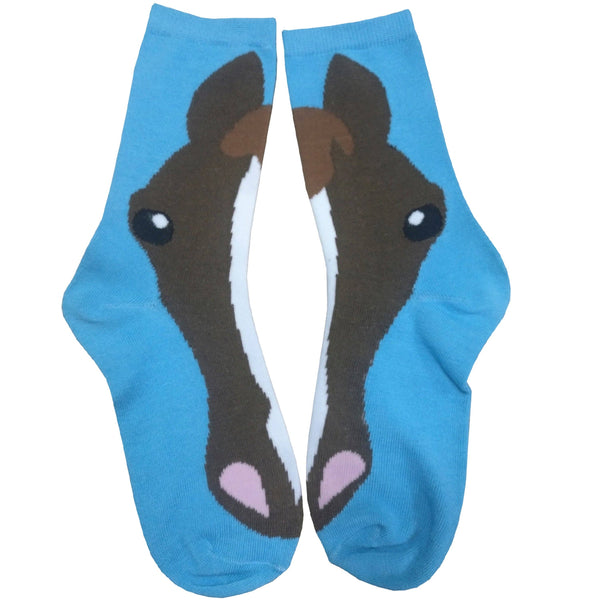 AWST Int'l Ladies'  Horse Face Crew Socks