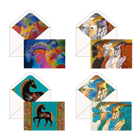 Notecards - Laurel Burch Horses - Box 16 Cards & Envelopes