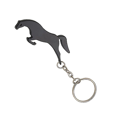 Intrepid Key Chain Jumper Horse Black