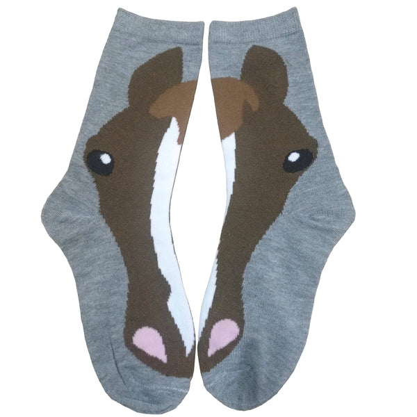 AWST Int'l Ladies'  Horse Face Crew Socks