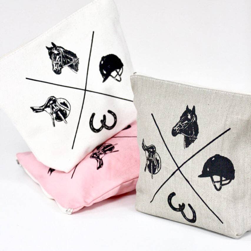 Vintage Rider Makeup Bag