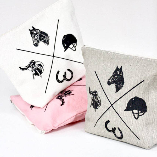 Vintage Rider Makeup Bag