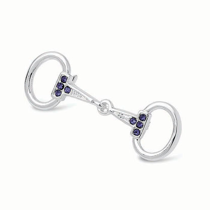 Small Silver Plated Snaffle Bit Stock Pin