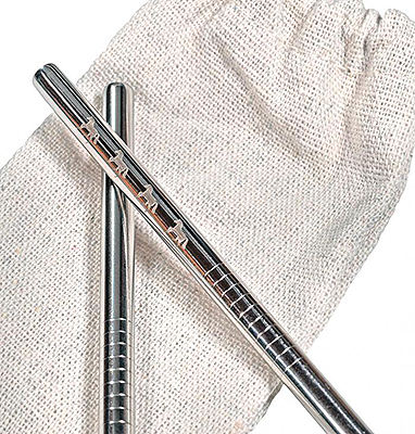 Kelly and Company Metal Drinking Straw Set