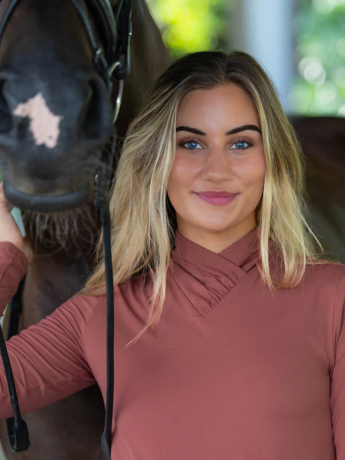 Jamie Wrap-Neck Long Sleeve